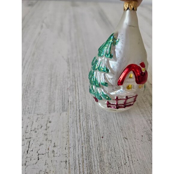 Vintage snowman Columbia Forest house ornament glass tree Xmas - Picture 5 of 9